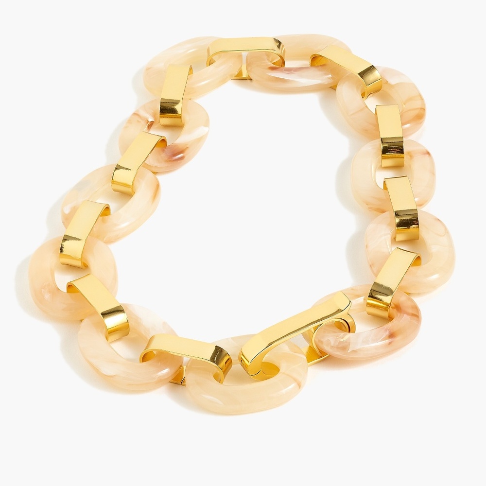 J.Crew Women's Lucite Tortoise Chain Link‎ Neclace